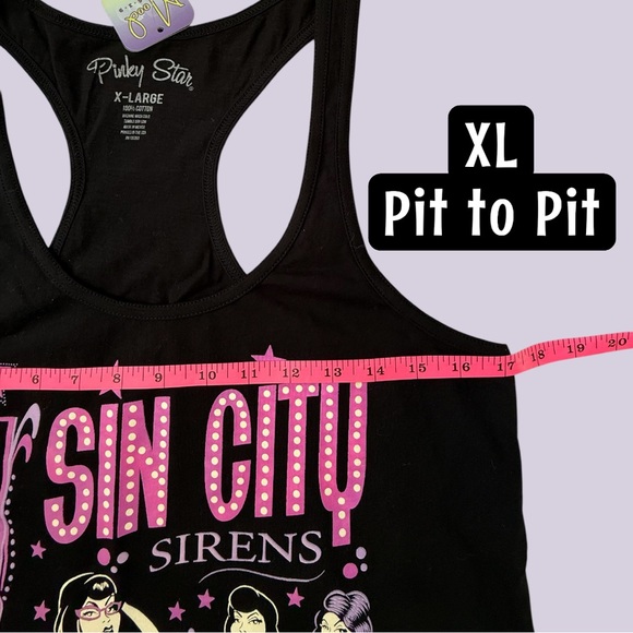 NWT SINCITY SIRENS - FEELING LUCKY? LAS VEGAS LONGBODY RACERBACK TANK PURPLE - Picture 9 of 12